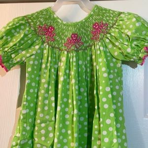 Smocked girls dress